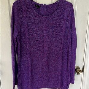 Talbots Rich Purple Crew Neck Sweater